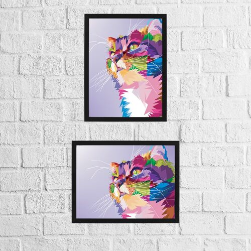 Cat print (Geometric Rainbow Collection)