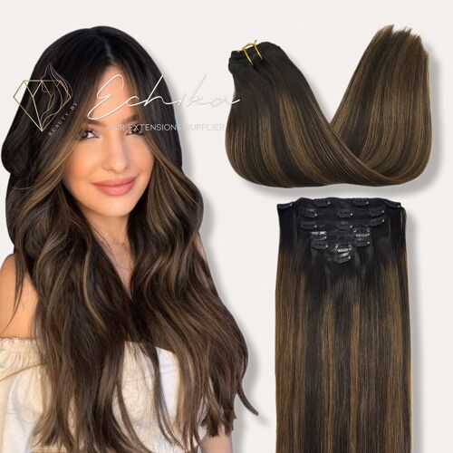 Clip In Extensions Bronzed Balyage