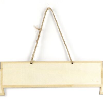 WOODEN BANNER HANGING 330x82x4mm