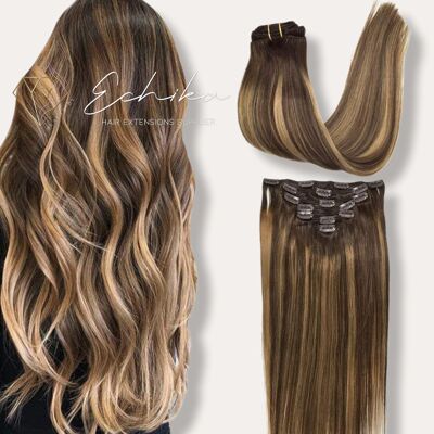 Clip In Extensions Spicey Honey Balyage