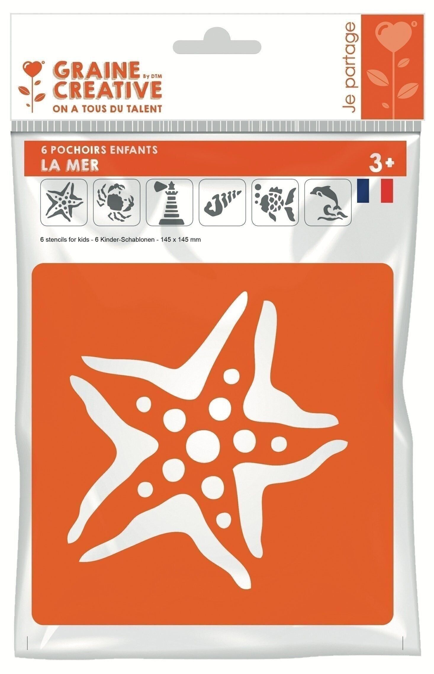 SET VON 6 MEERSCHABLONEN