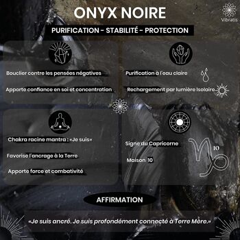 Pendule divinatoire de radiesthésie - Cône onyx noir 4