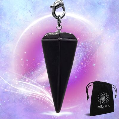 Divinatory Dowsing Pendulum Black Onyx Stone Cone Shape