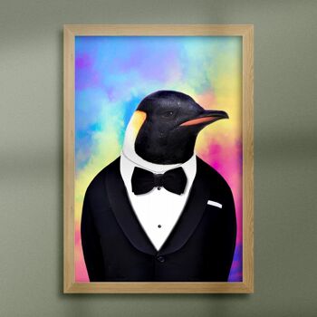 Pingouin dans l'impression de vêtements : Arc-en-ciel (Animalyser) 2