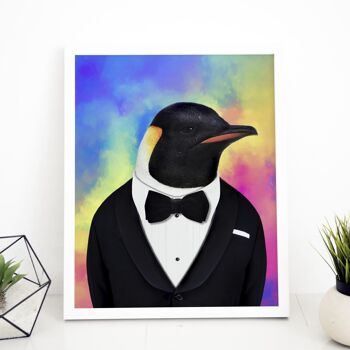 Pingouin dans l'impression de vêtements : Arc-en-ciel (Animalyser) 4
