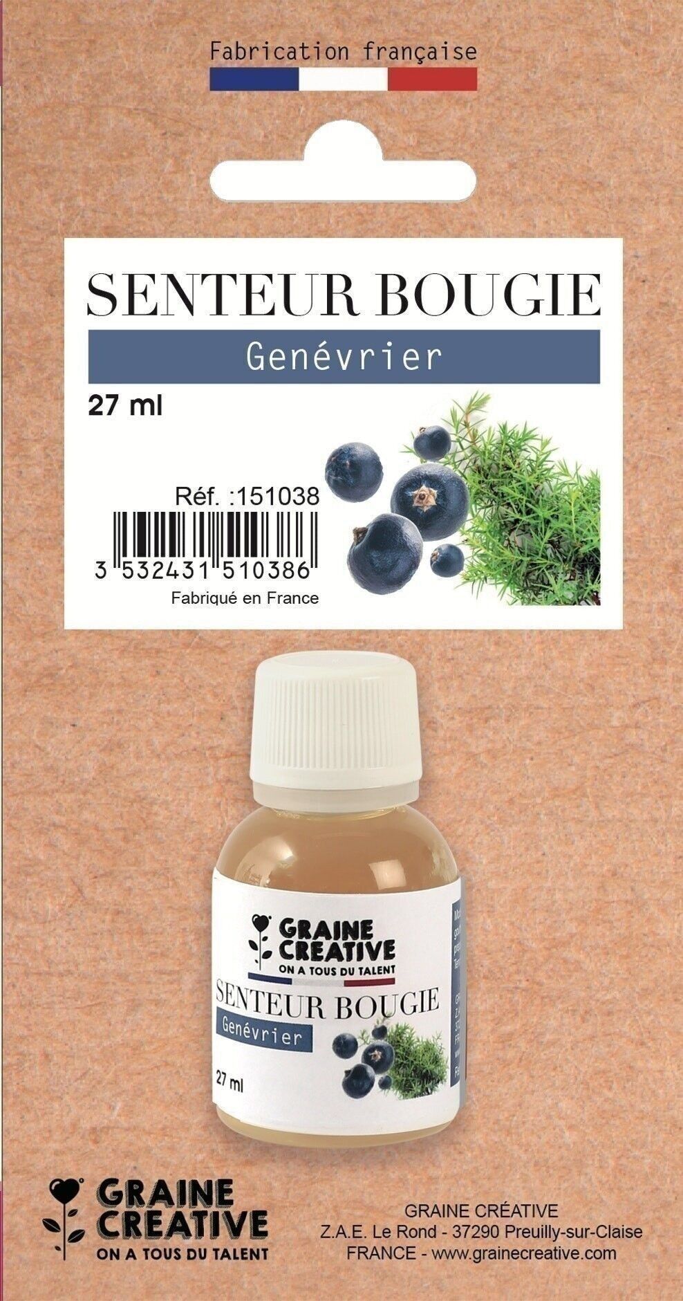 HAUT MIT WACHOLDERKERZENDUFT