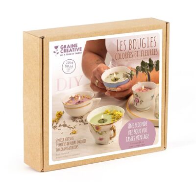 KIT BOUGIES FLEURIES ET COLOREES