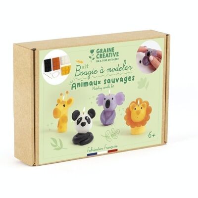 WILD ANIMALS MODELING CANDLES KIT