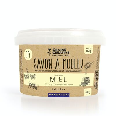 POT 500 G BASE SAVON MIEL DIY