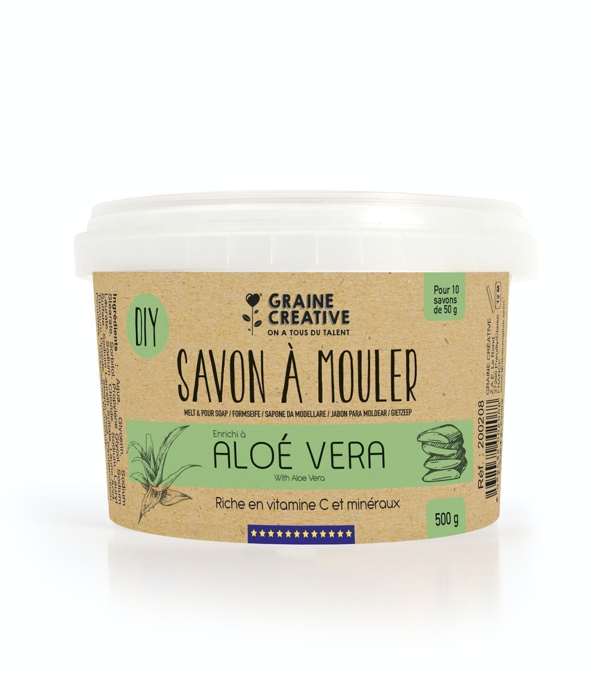 VASO 500 G SAPONE ALOE VERA FAI DA TE