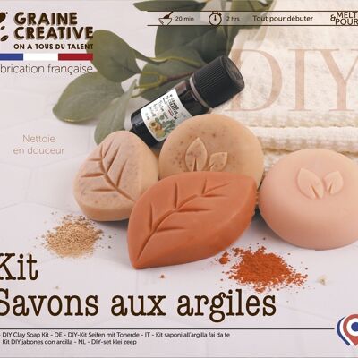 KIT SAPONE IN POLVERE DI ARGILLA FAI DA TE 196 x 144 x 45 mm