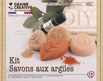 KIT DIY SAVONS POUDRES D'ARGILE 196 x 144 x 45 mm 1