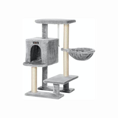 Scratching post with cuddly hole Light grey