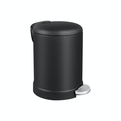 Trash can with black lid