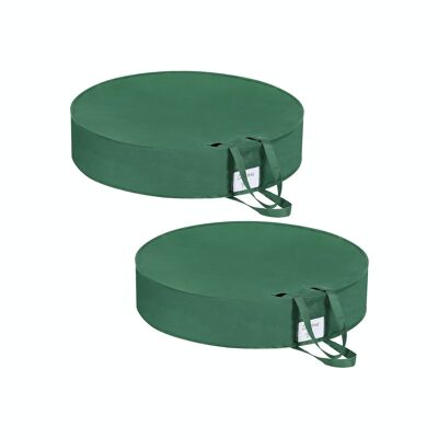 Storage Bags Set of 2 with Handles Green