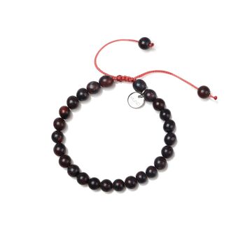 bracelet cordon de cire en perles de Jaspe Brécisé 1