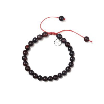 wax cord bracelet with Brécisé Jasper beads