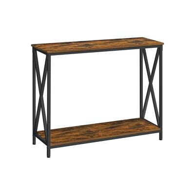 Industrial design coffee table with metal frame