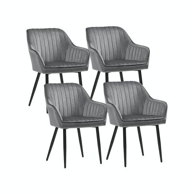 Dining room chairs set of 4 light gray