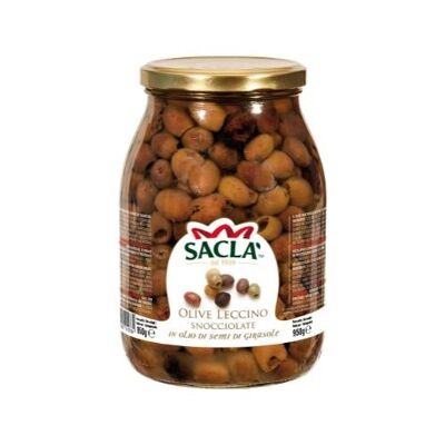 PITTED LECCINO OLIVES IN SUNFLOWER OIL 950gr