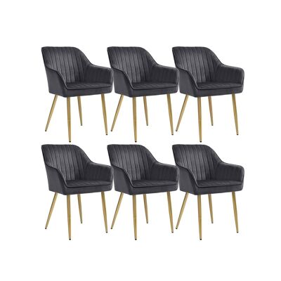 Set of 6 upholstered dining room chairs
