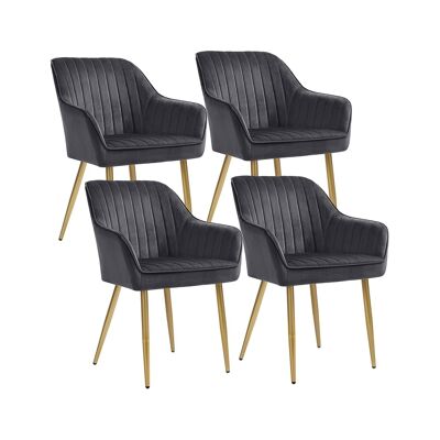 Set of 4 upholstered dining room chairs
