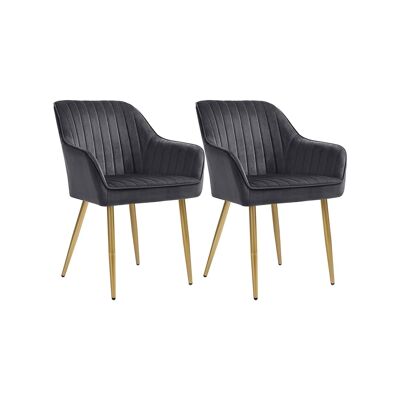 Dining room chairs set of 2 with metal legs