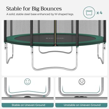 Trampoline 366 cm noir-vert 8