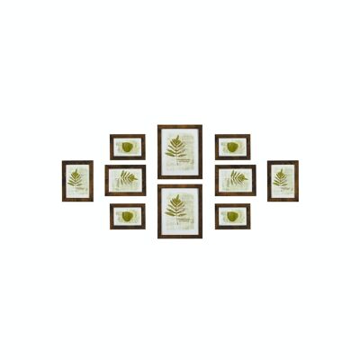 Photo frame set of 10 vintage brown