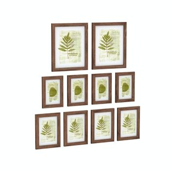 Lot de 10 cadres photo marron 2