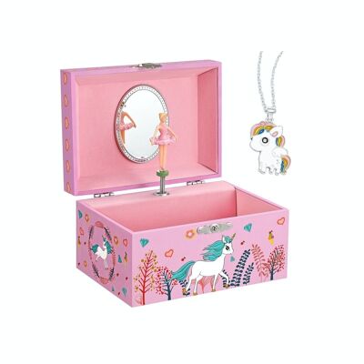 Boîte à bijoux pour enfant rose