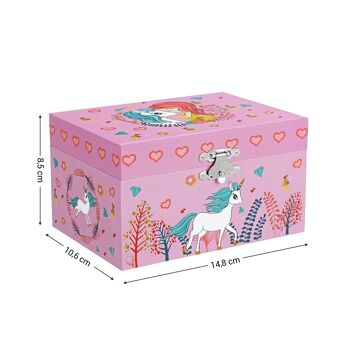 Boîte à bijoux pour enfant rose 7