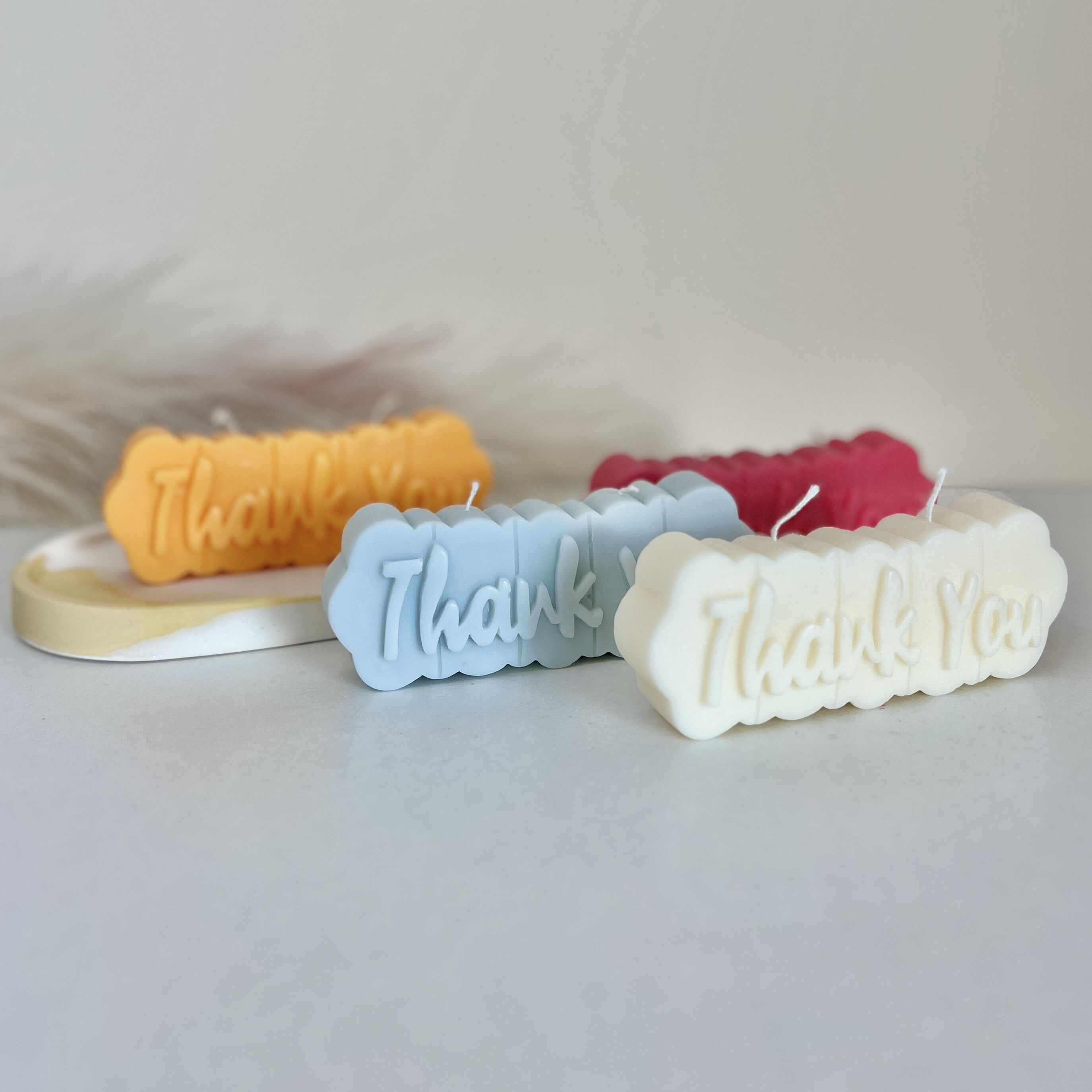 Wortkunst-Kerzentext „Danke“ Danke Veganes Geschenk