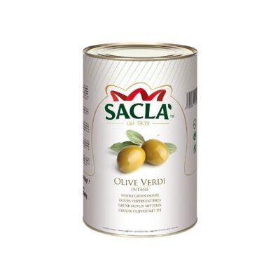 WHOLE NATURAL GREEN OLIVES 4.25kg