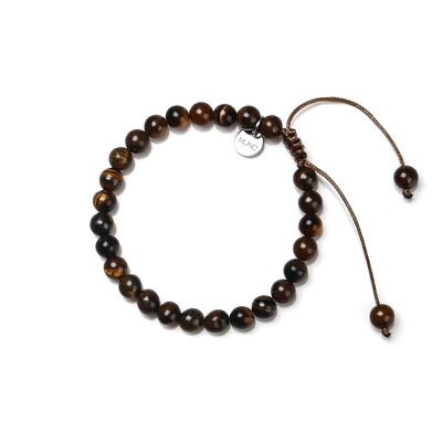 tiger eye pearl wax cord bracelet