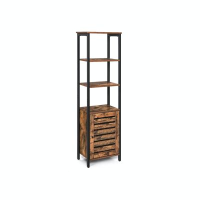 Hoge kast met 4 open planken 44 x 30 x 155 cm (L x B x H)