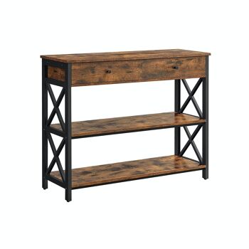 Console de style industriel avec 2 tiroirs 2