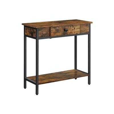Industrial style console table with drawer