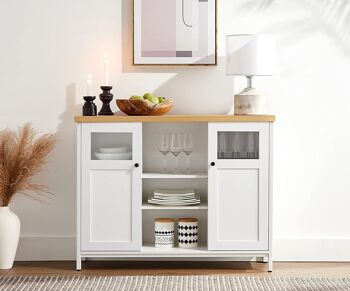 Armoire de cuisine avec portes blanches 5