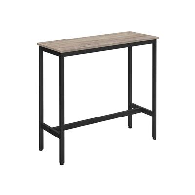 Table de bar rectangulaire en noir grège