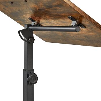 Table d'appoint style industriel vintage marron-noir 8