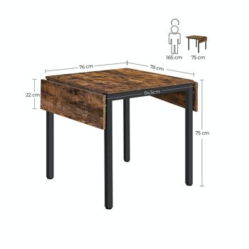 Table de cuisine de style industriel pour 4 personnes 8