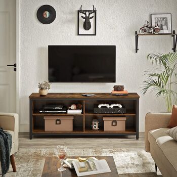 Meuble TV industriel vintage marron-noir 5