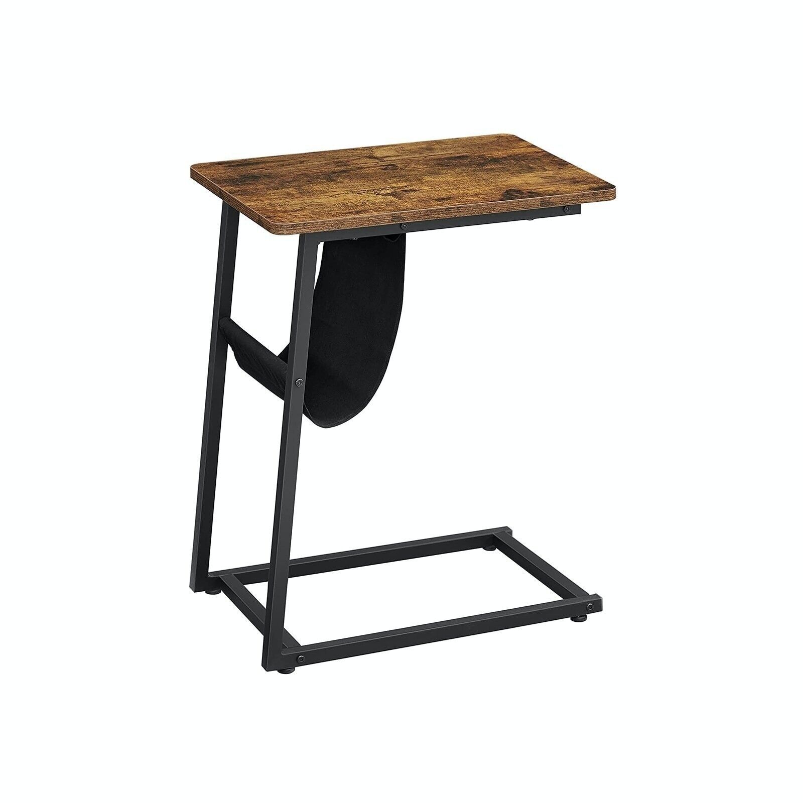 C-shaped side table in industrial style