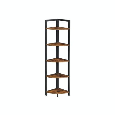 Freestanding corner shelf with 5 shelves