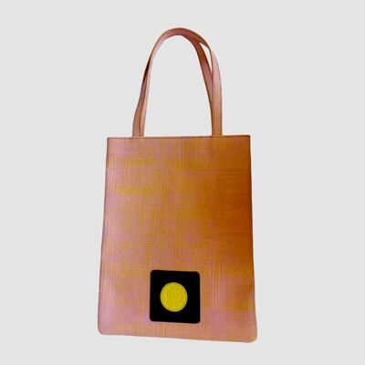 Shopper shoulder bag in cowhide leather in Prism Pink