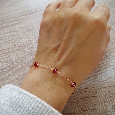 Scarlet Red Crystal Bracelet