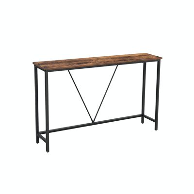 Vintage bruinzwarte console tafel 120 x 23 x 74 cm (L x B x H)