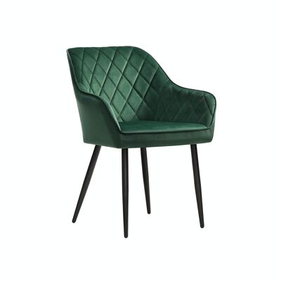 Set of 2 dining room chairs green