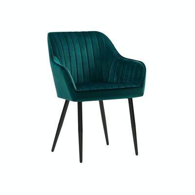 Conjunto de 2 sillas de comedor sillones verde azulado